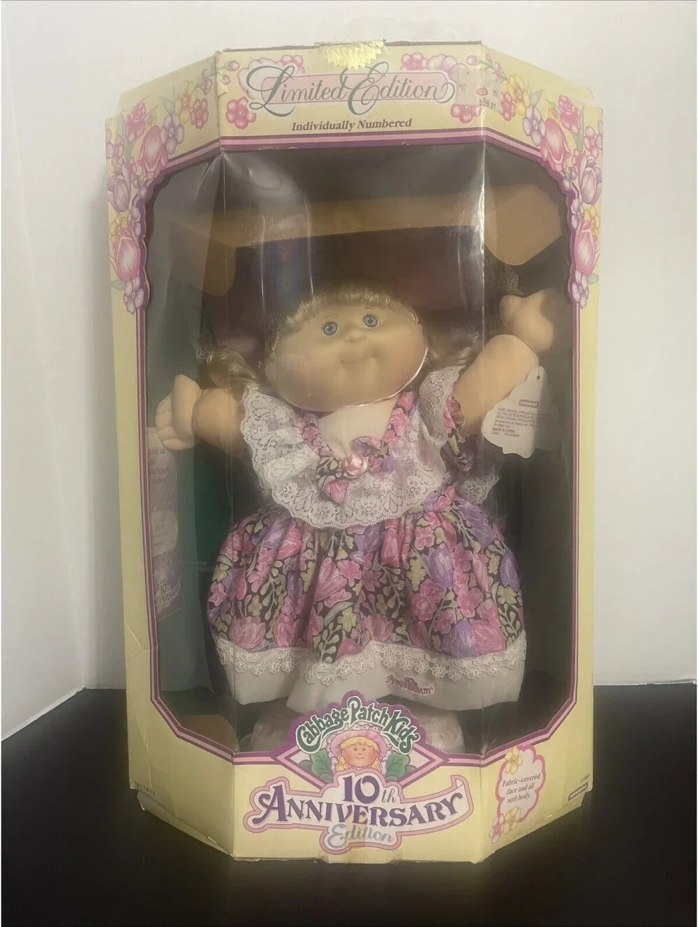 CABBAGE PATCH KIDS DOLL ZORA MAE 10TH ANNIV 1992 HASBRO 31960 SOFT FACE BODY.